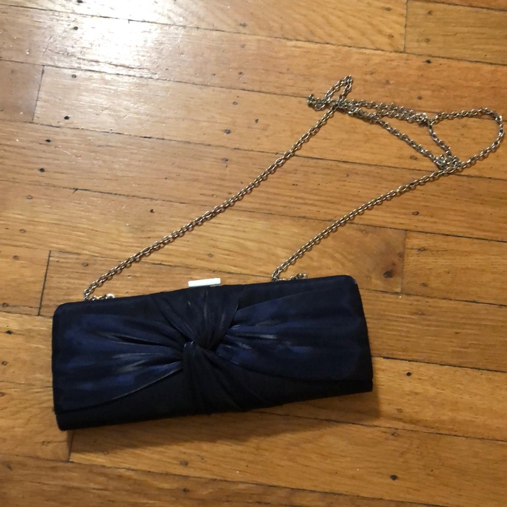 Deep Navy Baguette Clutch